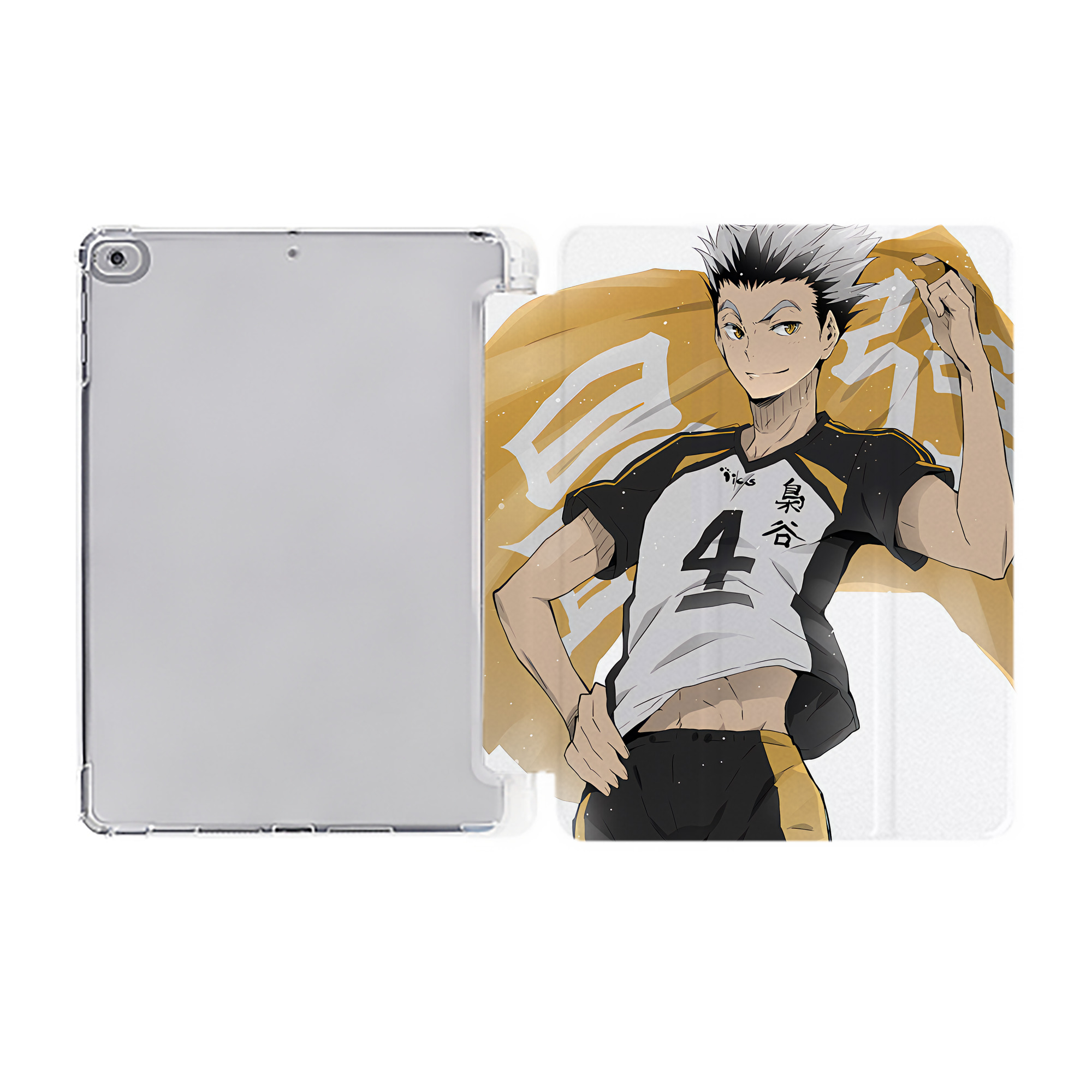 （画像用） ハイキュー!! Haikyu!! IPad ケース ペン収納付き 三つ折りスタンド PUレザー×シリコン 対応機種9.5/10.5/10.9インチ